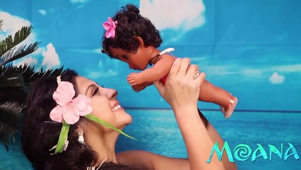 Disney's Moana's Mom Sina Transformation Makeup Tutorial in real life IRL Princess toys kids video-plt8VsVr5xM
