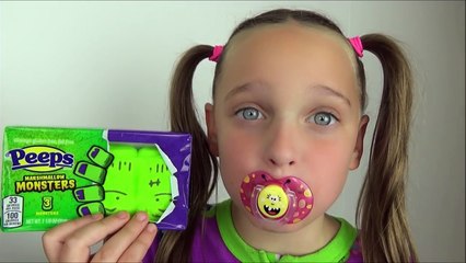 Bad Baby Eating Halloween Candy Gummy Treat Challenge Victoria Annabelle Toy Freaks Daddy Kids IRL-ehEMNRRTbDA