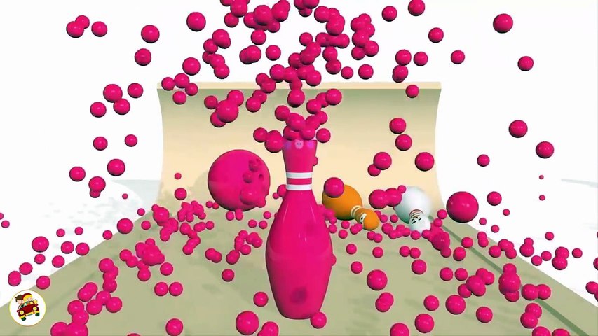 Colors for Children to Learn with 3D Bowling Game - Colours Videos  Collection for Children 