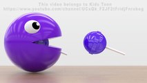 Learn Colors with 3D Pacman Lollipop for Children - Colours for Kids to Learn