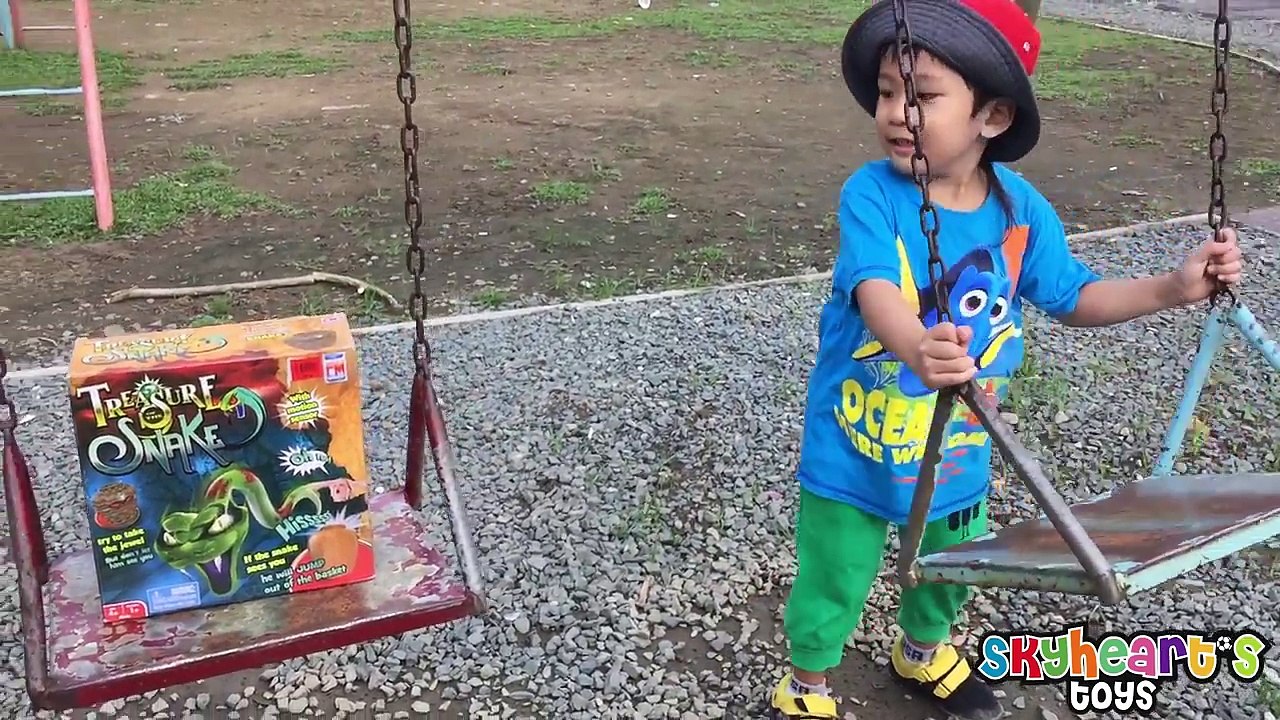 TREASURE OF THE SNAKE Challenge - Can you get the jewel Family Fun Playtime in the Playground-BsntPz_U4Is