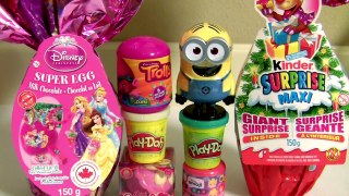 Giant Egg Surprise Disney Princess Anna Elsa Ariel with Disney Emoji Fashems & Play-Doh Surprise-YB_kB854Fiw