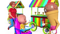 3D Baby Doll ICE CREAM! Bad Baby with Tantrum and Crying for Lollipops Learn Colors with Family song