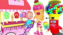 Bad Baby GUMBALL CANDY with tantrum Crying for 3D ICE CREAM - Learn colors Children Kids Toddlers