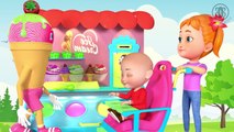 Bad Baby with tantrum Crying for 3D Lollipops & SOFT ICE CREAM PARK Learn colors with Crying Babies