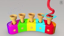 ICE CREAM 3D Soft Cones - FUN Learn Colors for Kids Children toddlers - Colours for baby to Learn