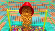 Indoor Playground LEARN COLORS for Kids - FUN Kids Play Area for Children with Baby Balls 3D Toys