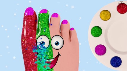 Learn colors for Children with Bad baby FOOT Johny Johny yes papa Nursery Rhyme Songs for Kids