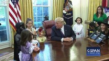President Trump Invites 'Trick Or Treaters' In The Oval Office