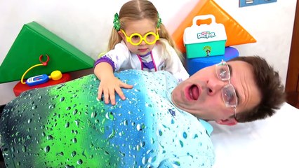 Bad babies playing Doctor toys Family Fun Pretend Play Kids Song Nursery Rhymes for Children--KYFpJhQzXU