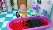 3D Baby doll Orbeez bath time Play Learn colors - Surprise eggs Songs from Billion Surprise Toys