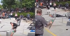 Dude Nearly Kills Himself During A Keg Throwing Contest