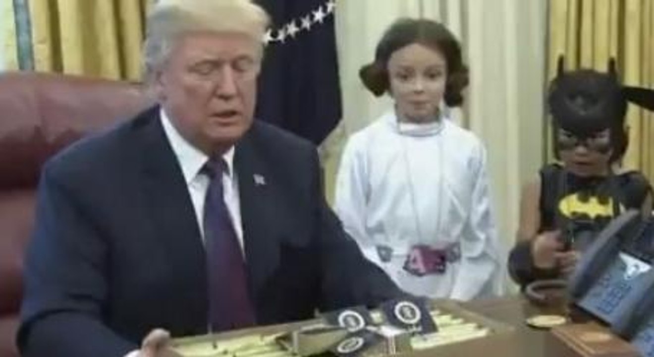 Trump Terrorizes Trick-Or-Treaters With Jokes About The Press, Comments About Their Weight