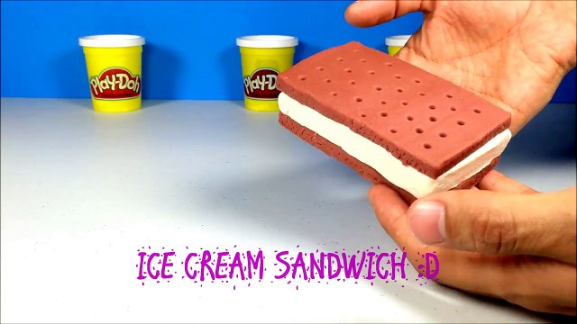 PLAY DOH ICE CREAM SANDWICH PLASTILINA Play Doh Sandwich de nieve helados-UHfdFiSWlVY