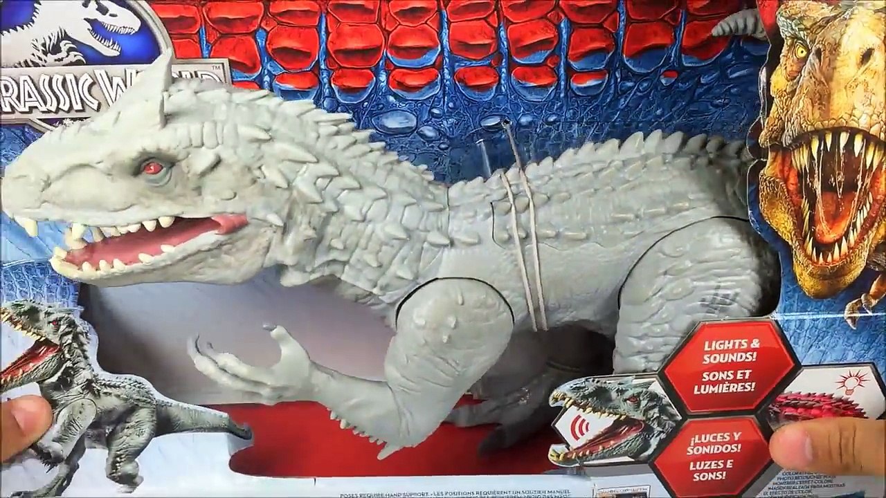 Dinosaur Toys Indominus Rex VS TRex Jurassic World Videos De Dinosaurios Para Niños-Cuar5Z6jexA