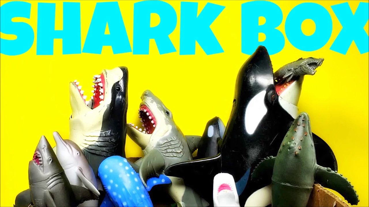 Box Full of Shark and Whale Toys tiburones de juguete--ASepnI3OsI