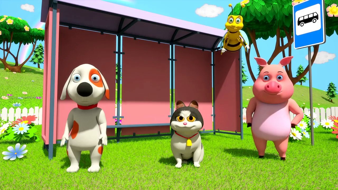 Red Wheels on the Bus _ Kindergarten Nursery Rhymes & Songs for Kids by Little Treehouse S03E148-vUspnUWETrM