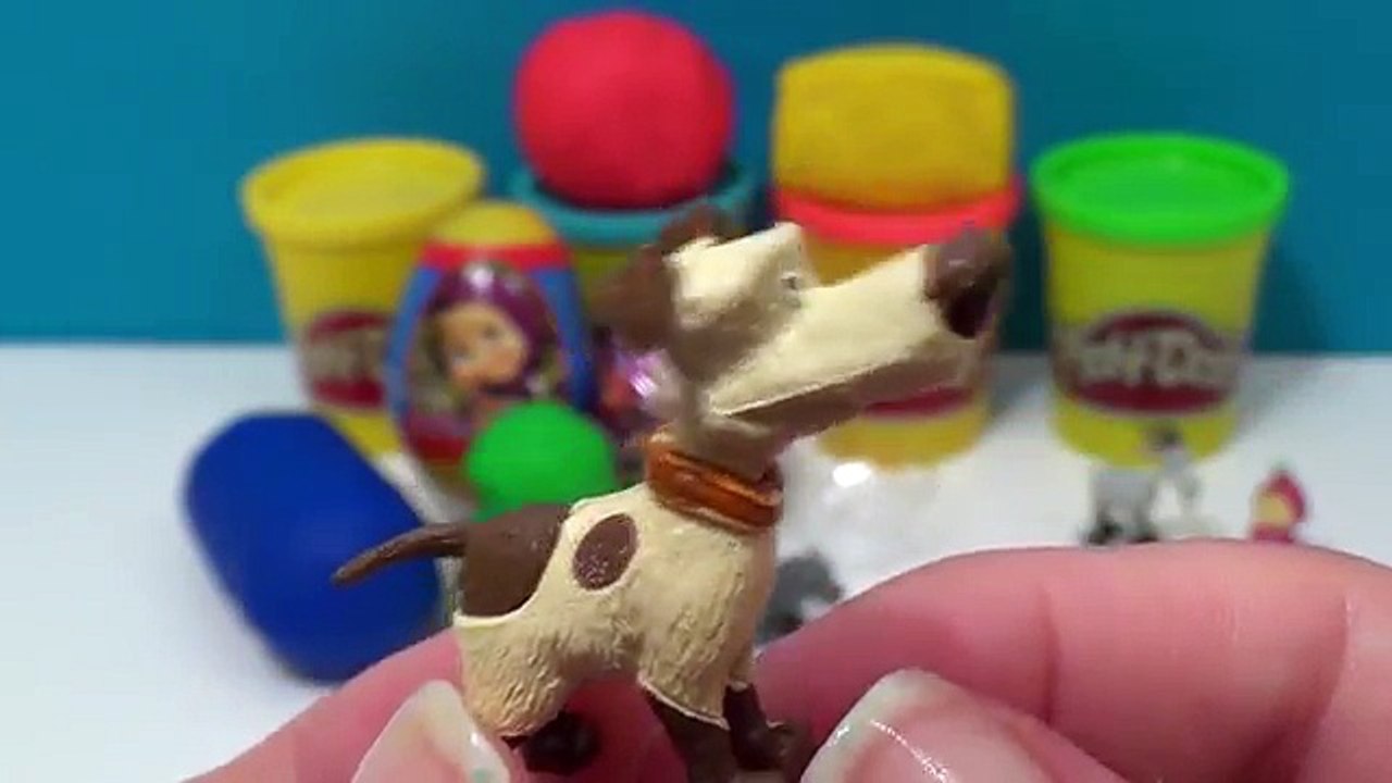 Маша и Медведь PlayDoh сюрприз яйца Masha i Medved PlayDoh Plastic and chocolate Surprise eggs