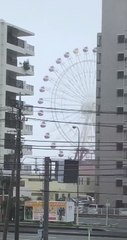 Ferris Wheel Spins as Okinawa Hit by Strong Winds During Saola