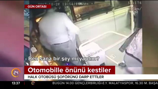 Otomobille önünü kestiler