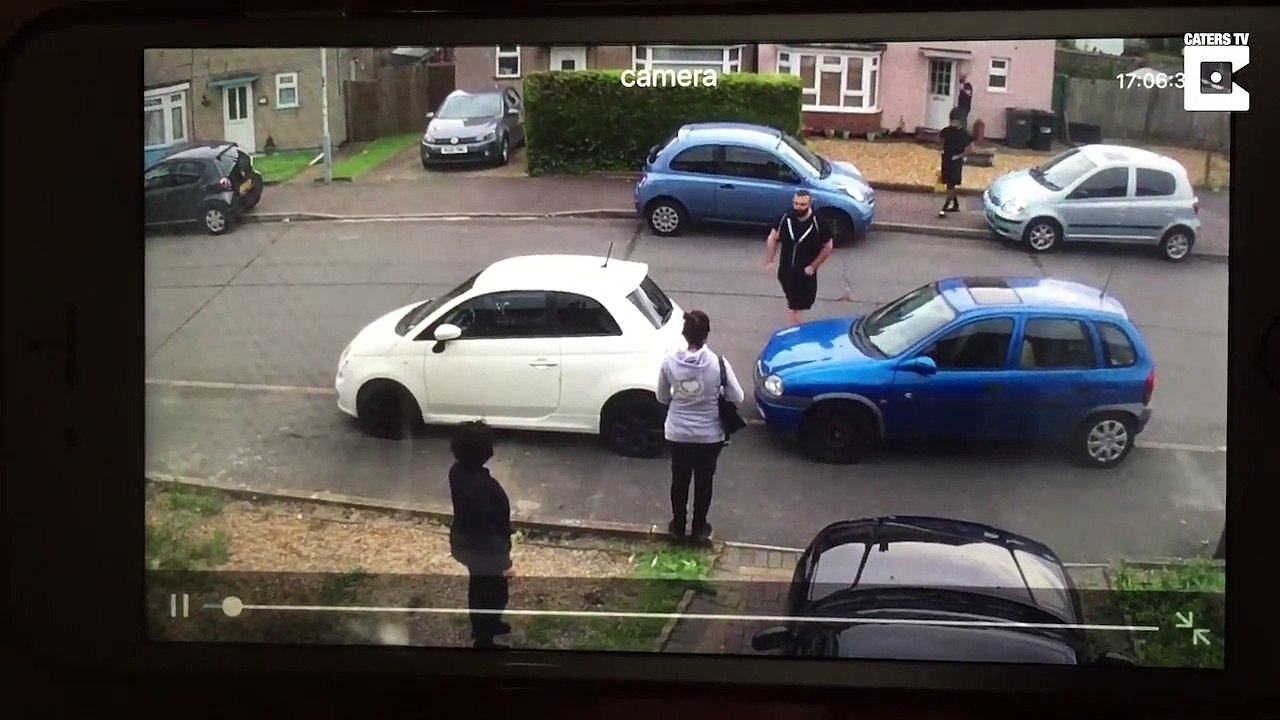 Strongman Moves Parked Car In Dispute