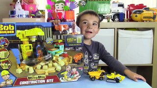 Bob the Builder Construction Site Playset TOY UNBOXING - JackJackPlays digging playing with sand
