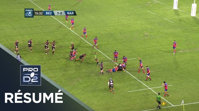 PRO D2 - Résumé Béziers-Narbonne: 19-34 - J10 - Saison 2017/2018