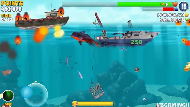 Hungry Shark Evolution PYRO vs BIG DADDY, ICE SHARK, MEGALODON, MR SNAPPY, And ROBOSHARK 2016