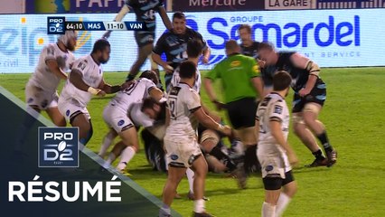 PRO D2 - Résumé Massy-Vannes: 20-13 - J10 - Saison 2017/2018