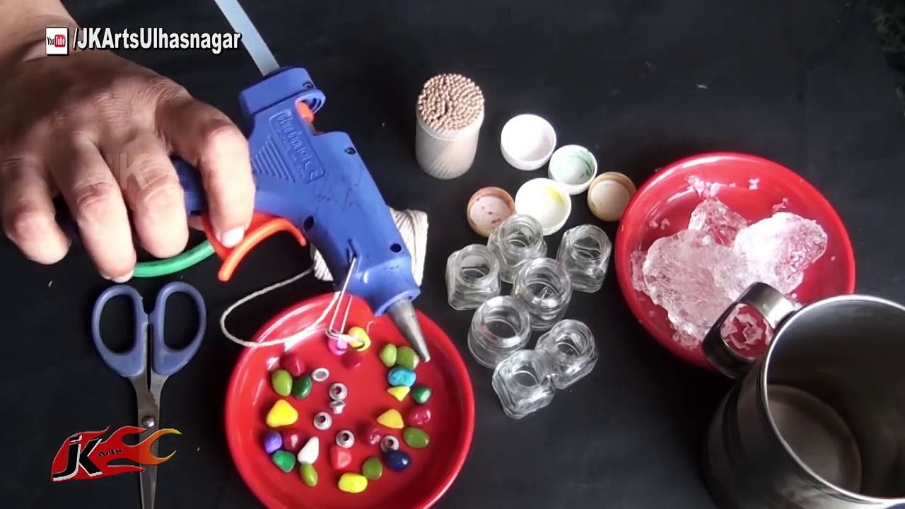 How to make Gel Candles in Waste color bottles | JK Arts 956