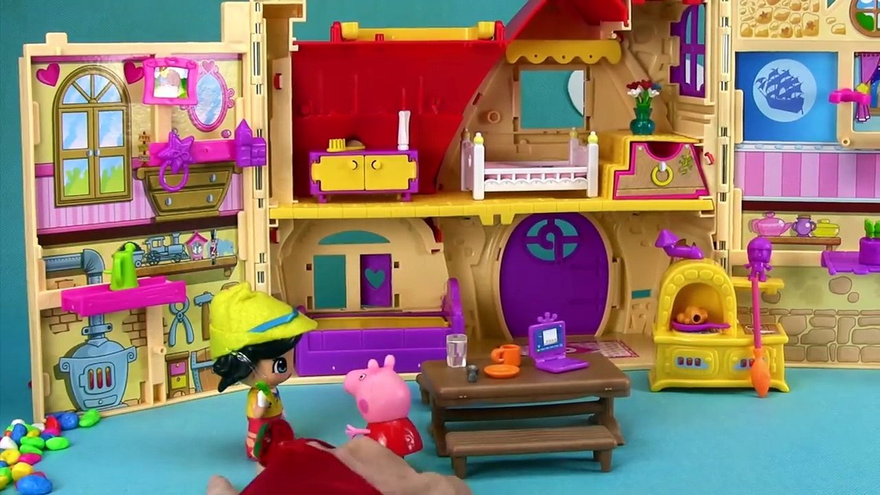 A PEPPA PIG LE CRECE MUCHISIMO LA NARIZ COMO A PINOCHO POR CONTAR MENTIRAS! CUENTO DE PEPA Y PINYPON