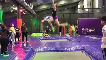 Tiger Jump im Test Trampolin Halle Oberhausen Flick Flack Salto freies Rad
