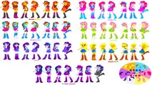 My Little Pony Transforms Equestria Girls - Color Swap Mane 6 Vs Mane 7 - Coloring Videos for Kids