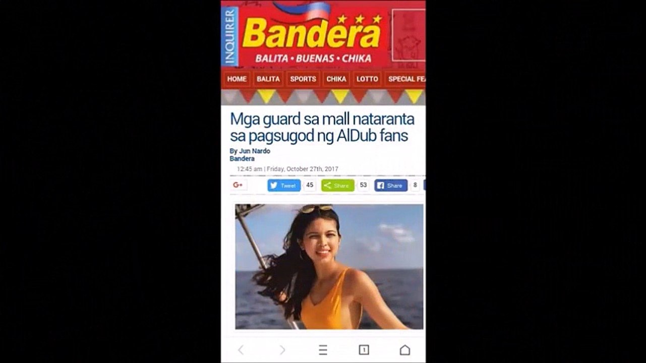 Pagkataranta ng guwardiya sa Trinoma dahil kay Maine Mendoza, inilabas ng Bandera!