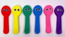 Sparkle Play-Doh Spoon & Surprise Lollipop Smiley Face FInger Family Nursery Rhymes Learn Colors
