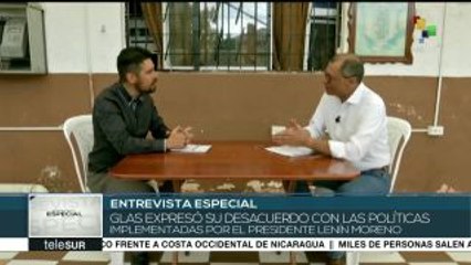 Glas expresa desacuerdo con políticas implementadas por Lenín Moreno