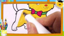 Como Dibujar y Colorear Un Gato de Arco Iris - Videos Para Niños