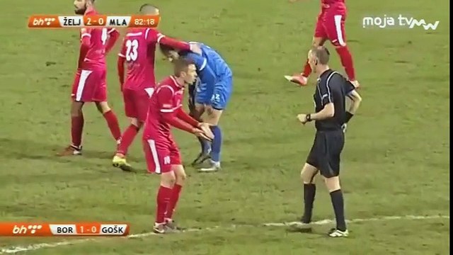 FK Željezničar - FK Mladost DK / Arežina greškom dobio drugi žuti tj crveni