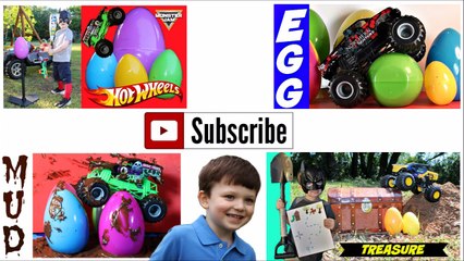 SURPRISE EGGS MONSTER TRUCKS part 8 HOT WHEELS MONSTER JAM