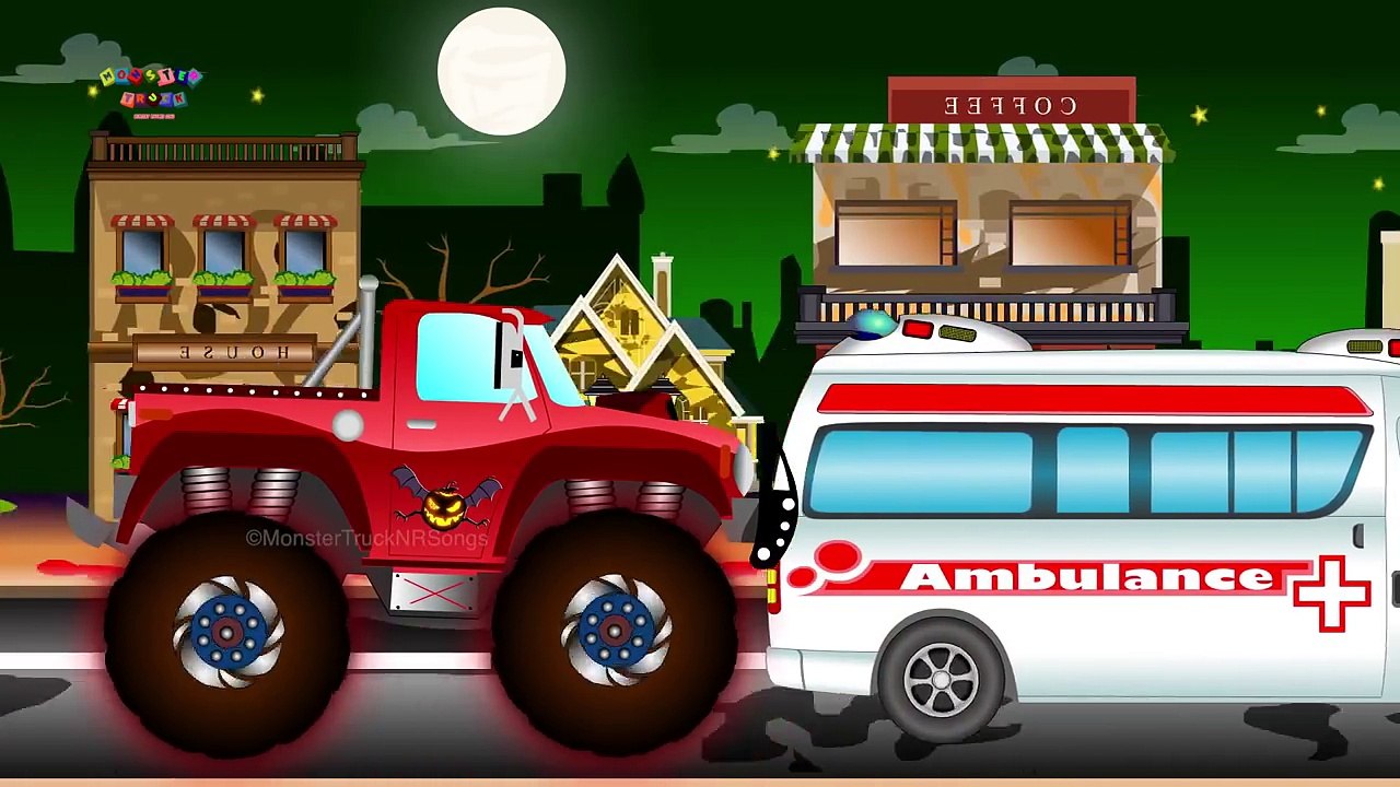 Ambulance vs Monster Truck War | Good Vs Evil | Monster Truck Videos For Kids | Halloween Videos