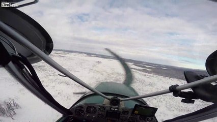 How to land a Piper Super Cub on Skis in Alaska HD ATC AUDIO