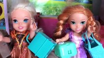 Sleepover at Jessicas House School Bully Anna and Elsa toddlers Stay #3 Frozen Barbie Toys In Action