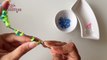 Como fazer Pulseira de Elásticos com uma flor (sem tear) - Rainbow Loom