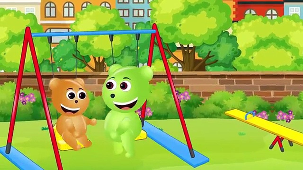 Mega Gummy bear Baby stealing Ice cream from hidden house finger family daddy song video for kids