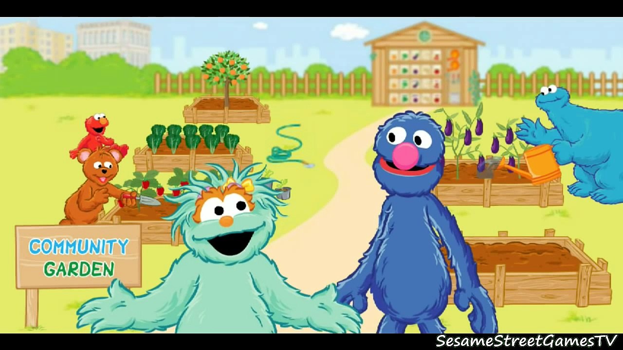 Sesame Street Grow Your Colors With Grover and Rosita Game Plants Rainbow Garden and Vegetables