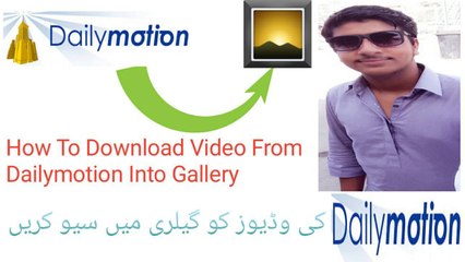 How To Download Video From Dailymotion Into Gallery  - Browser Method