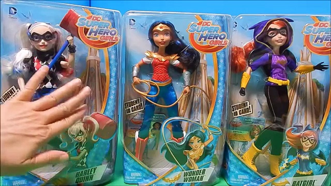DC Super Hero Girls Batgirl Wonder Woman Harley Quinn Action Dolls Unboxing Toy Review