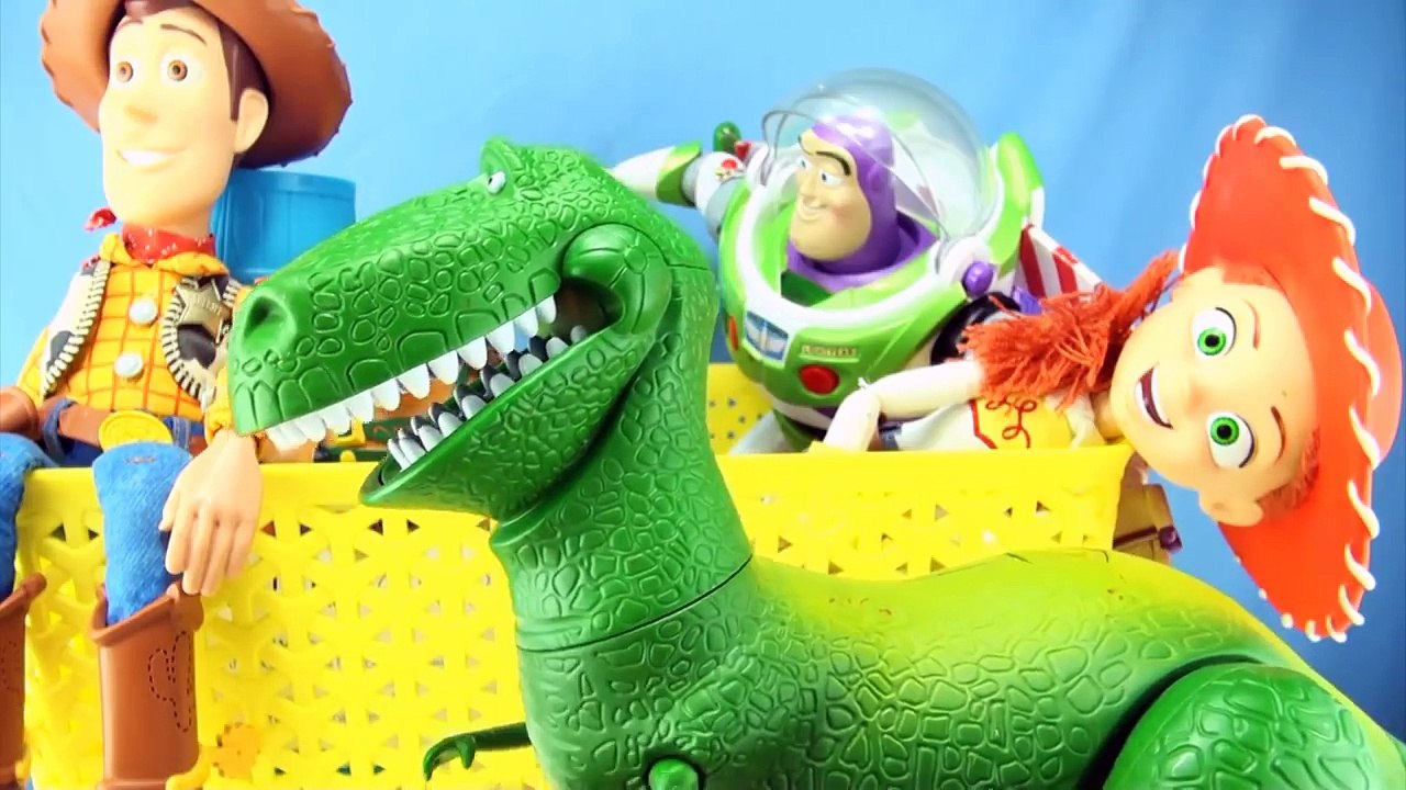 Box of Toy Story Toys - Collection of Charers from Toy Story - Woody, Buzz, Jessie, Rex