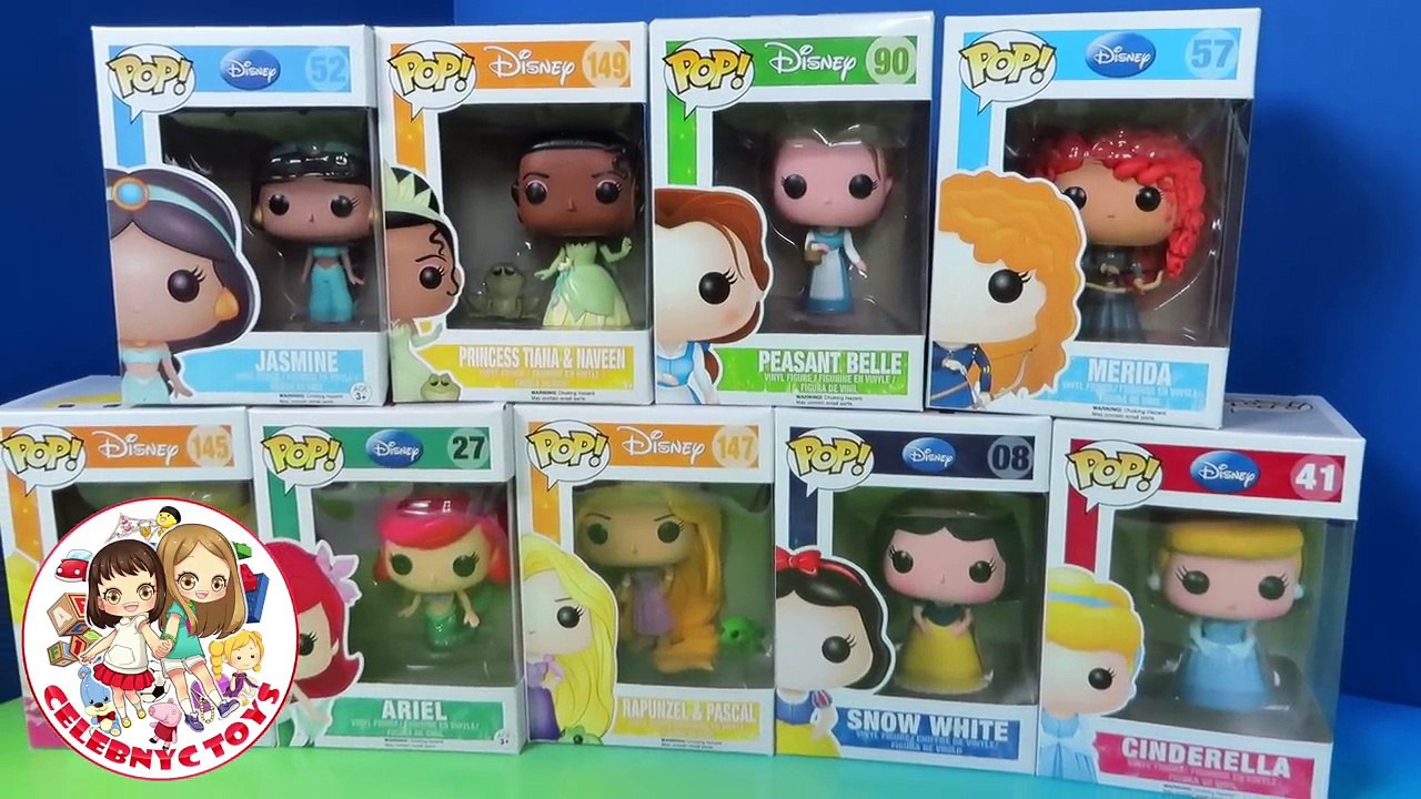 New Pop Disney Princess Funko Series Vinyl Figure Collection Unboxing Ariel Tiana Aurora Rapunzel