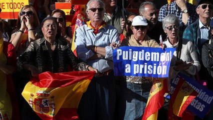 Az egység mellett tüntettek Madridban